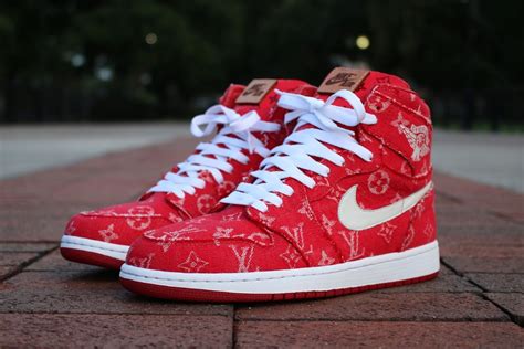 supreme louis vuitton shoes red|louis vuitton supreme denim.